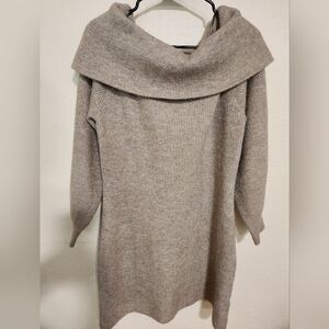 H&M Taupe Cowl Neck Sweater